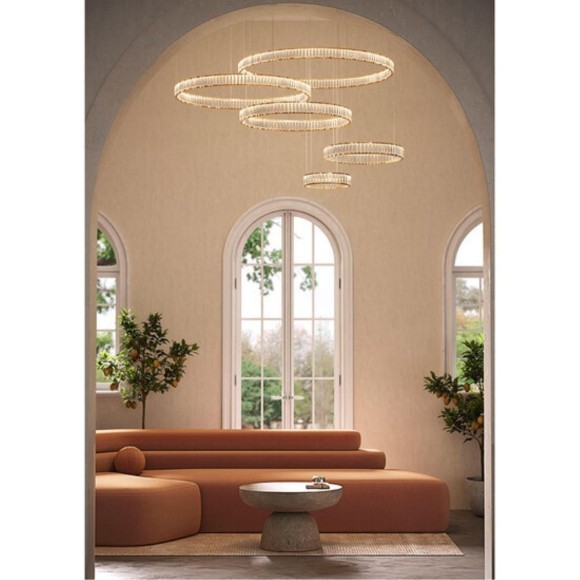 Подвесная люстра Divinare RENATA 3000K RA80 8550Lm 220V 171W 1135/17 SP-195 Подвесная люстра Divinare RENATA 3000K RA80 8550Lm 220V 171W 1135/17 SP-195