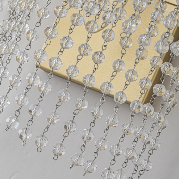 4762-1W Настенный светильник (бра) Favourite с золотым основанием и хрустальными подвесками под лампу Е14 