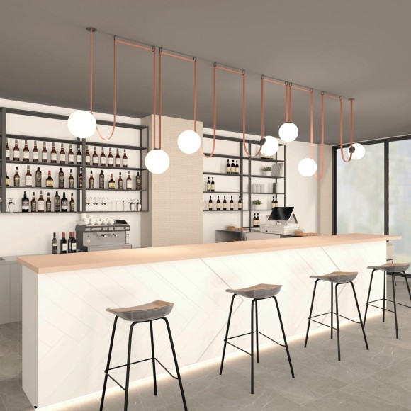 DK5555-BK Светодиодный светильник-шар для трека-ремня серии Denkirs Belty 48V, 15W, RA90, 120°, 3000K