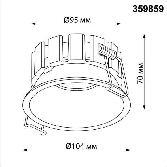359859 Светильник встраиваемый с переключателем цв. температуры и угла рассеивания Novotech IP44 LED 18W 2700К\3200К\4000К SOLIS