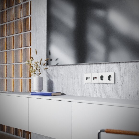 VLS060705 Розетка компьютерная RJ45 и ТV Телевизионная оконечная для антренных кабелей RG6 или РК 75-4,8-31. Патчкорд категории 6Е (для проводов CAT5-CAT6 до 10 Гбит/сек) стального цвета VOLTUM S70 (сталь)