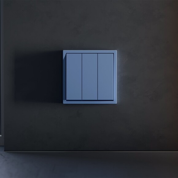 VLS000515 Клавиши для выключателя и переключателя трехклавишного синего джинсового цвета VOLTUM S70 (деним)