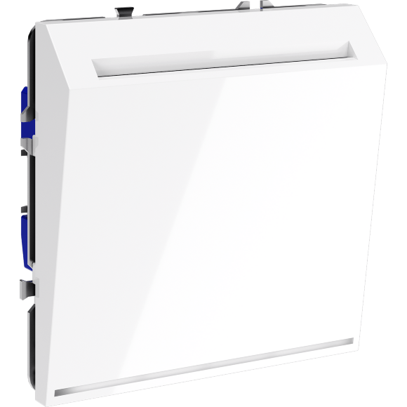 VLS010701 Выключатель карточный (питания) для отеля 16 ампер (3500 Ватт) белого глянцевого цвета VOLTUM S70 (белый глянцевый)