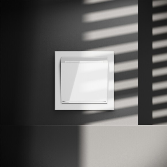 VLS010701 Выключатель карточный (питания) для отеля 16 ампер (3500 Ватт) белого глянцевого цвета VOLTUM S70 (белый глянцевый)