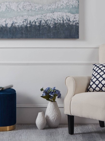 421019 Ваза декоративная MALBAIE, H190, ?125, керамика, белый