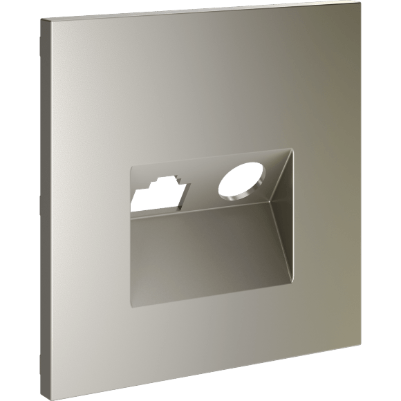 VLS002704 Накладка для розетки TV+RJ45 (CAT5-CAT6 + RG6 или РК 75-4,8-31 шелкового цвета VOLTUM S70 (шелк)