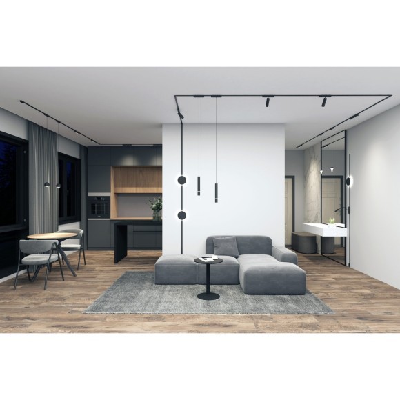 DK5335-BK Трековый магнитный светодиодный светильник Denkirs AIR 48V CRI90+ 4000К 872Лм 36° 12Вт