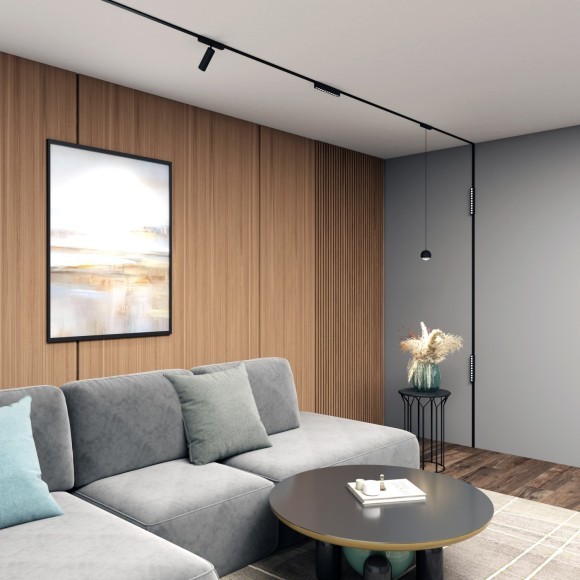 DK5335-BK Трековый магнитный светодиодный светильник Denkirs AIR 48V CRI90+ 4000К 872Лм 36° 12Вт