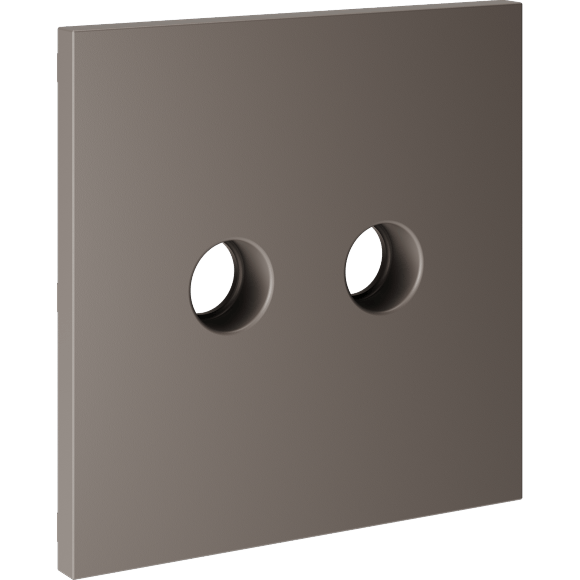 VLS001614 Накладка для розетки телевизионной оконечной TV+SAT (Телевизионный + Спутниковый) коричневого цвета VOLTUM S70 (купучино)