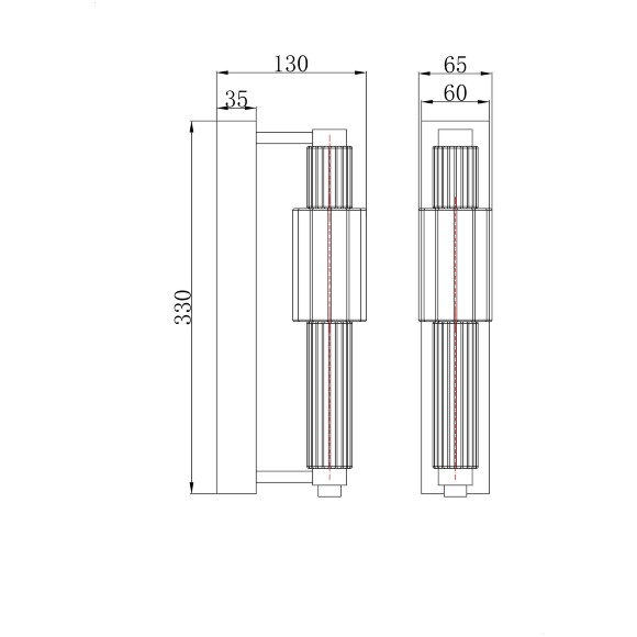 Настенный светильник (бра) Maytoni MOD308WL-L9GN3K