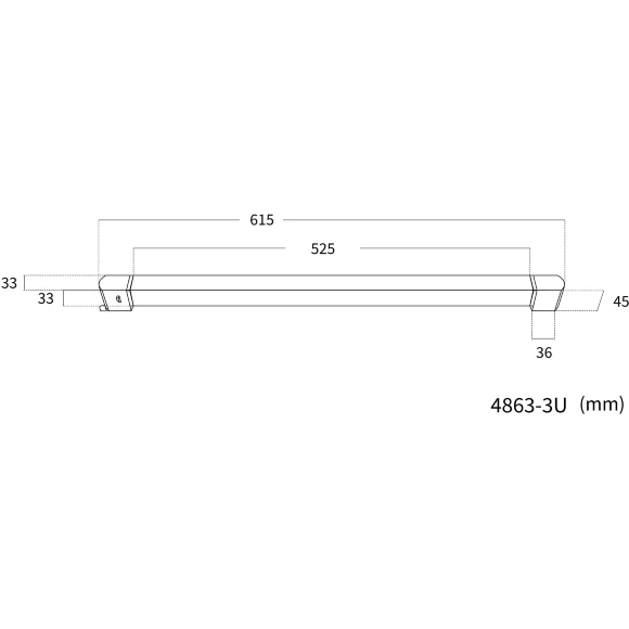 4863-3U Favourite Трековый линейный однофазный светильник с переключателем цветовой температуры на корпусе LEDx40W, 220V, 3000LM, 3000-6000K