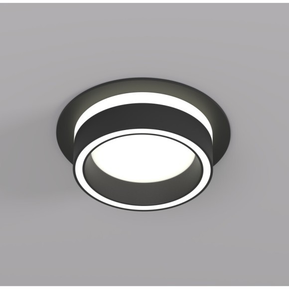 DK2100-BK Встраиваемый светильник NIKO, IP 20, до 15 Вт, GX53, LED, черный, акрил, алюминий