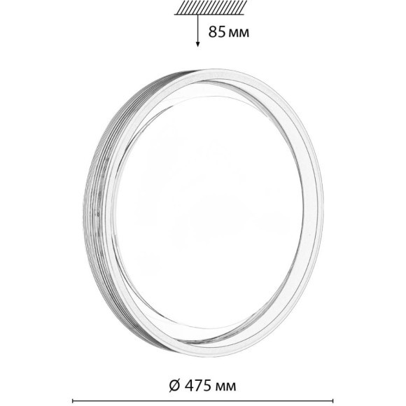 Светильник LED 48Вт 3000-6000K IP43 пульт ДУ Sonex MEDEN 7698/DL
