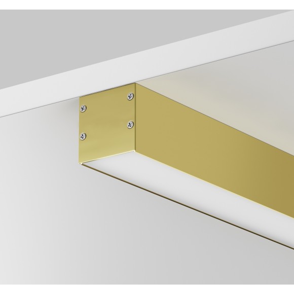 Алюминиевый профиль Maytoni накладной-подвесной 35x35 (Латунь, 2 м), ALM-3535BT-BR-2M 633005