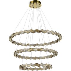 SL6009.203.03 Люстра подвесная ST-Luce Золотистый/Прозрачный,Янтарный LED 1*75W 3000K DIAMANTA