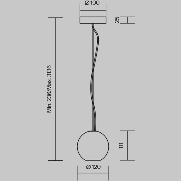 Подвесной светильник Maytoni MOD461PL-01BG
