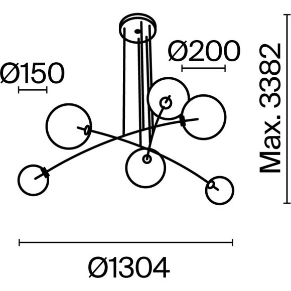 Подвесной светильник Maytoni MOD172PL-06B Подвесной светильник Maytoni MOD172PL-06B