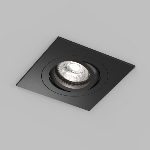 DK2111-BK Встраиваемый влагозащищённый светильник HYDRO, IP44, до 15 Вт LED, GU10, алюминий, чёрный