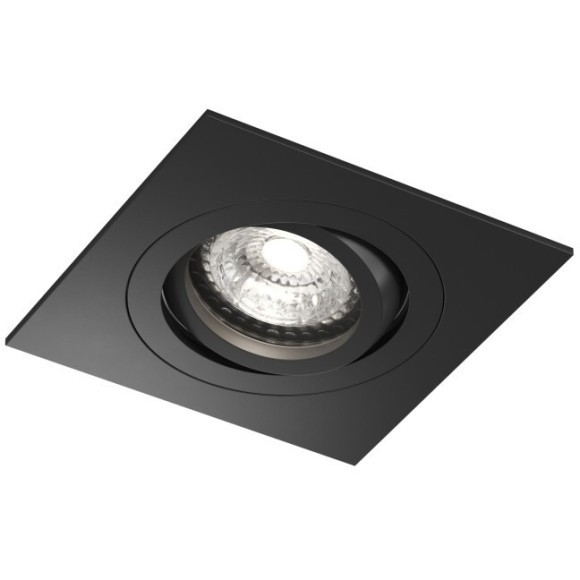 DK2111-BK Встраиваемый влагозащищённый светильник HYDRO, IP44, до 15 Вт LED, GU10, алюминий, чёрный