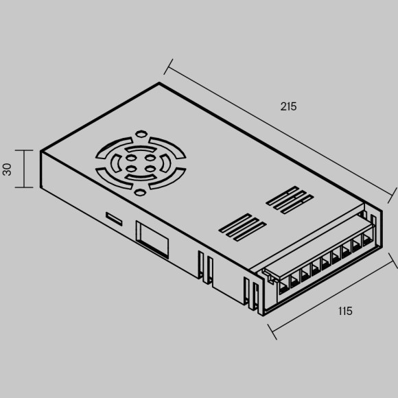 Maytoni PSL002-400W-12V-IP20 811014 Источник напряжения (блок питания/драйвер/трансформатор) 220-12В 400Вт IP20