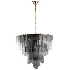 Подвесная люстра с дымчатым хрусталем, 22 лампы Е14, Divinare CASCATA 7665/17 SP-18