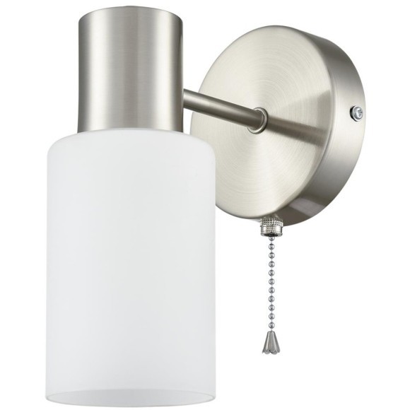 8099/1W COMFI LN25 никель/белый металл/стекло Бра Е14 1*40W 220V MAVE