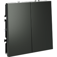 VLS020506 Перекрестный переключатель встраиваемый двухклавишный 10 ампер (2200 Ватт) титанового цвета 10А (2200 Ватт) VOLTUM S70 (титан)