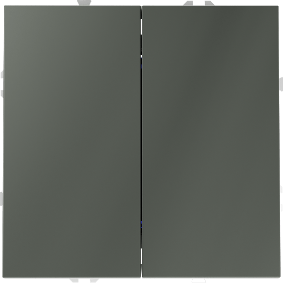 VLS020506 Перекрестный переключатель встраиваемый двухклавишный 10 ампер (2200 Ватт) титанового цвета 10А (2200 Ватт) VOLTUM S70 (титан)