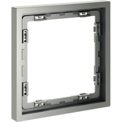 VLS100105 Рамка пластиковая для электрических изделий алюминиевого цвета VOLTUM серии S70 на 1 пост (сталь)