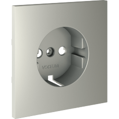 VLS000605 Накладка для розетки с заземлением стального цвета VOLTUM S70 (сталь)