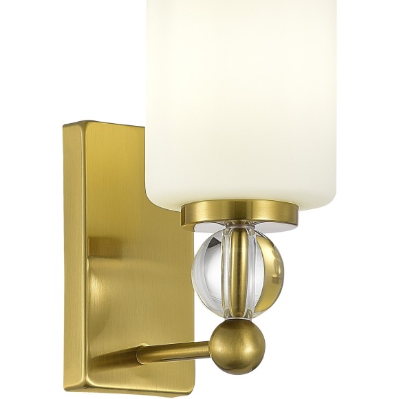 SL2003.301.01 Светильник настенный ST-Luce латунь/белый E27 1*40W AURORA