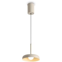 Freya Movement FR5602PL-L5W Светильник подвесной светодиодный, с фиксируемой высотой, бежевое основание, бежевый металлический плафон диаметром 18см, CCT перекл. цветовой температуры, 7Вт 2700;4000K 500Лм CRI80 120° IP20 220V