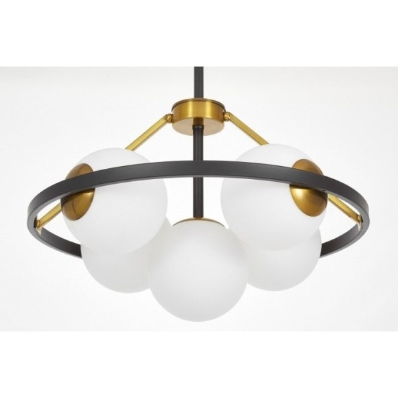 Потолочная люстра Donzano LDP 8034-5 BK+WT Потолочная люстра Donzano LDP 8034-5 BK+WT