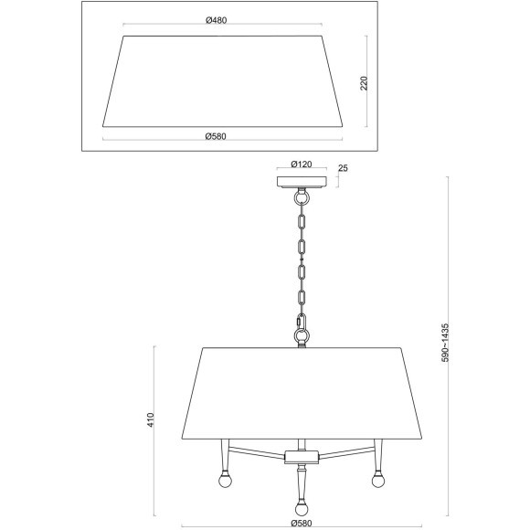 Люстра подвесная Freya FR2190PL-05N1 Rosemary под лампы 5xE14 40W