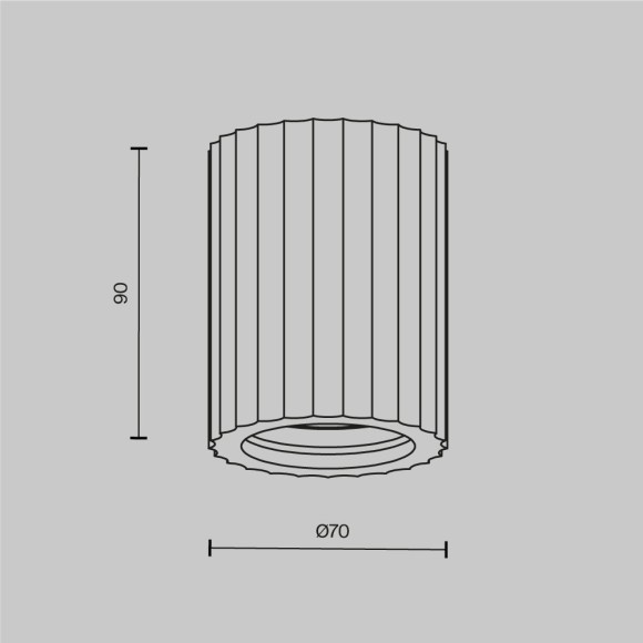 Потолочный светильник Technical C121CL-GU10-W