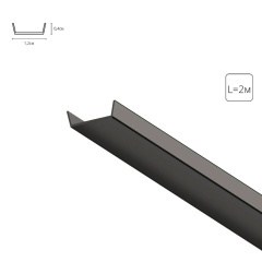 Arte Lamp SURFACE A150606RS Черный полуматовый рассеиватель, 2 метра, для профилей A150605S и A150606S Arte Lamp SURFACE A150606RS Черный полуматовый рассеиватель, 2 метра, для профилей A150605S и A150606S