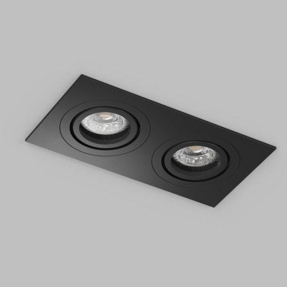 Встраиваемый влагозащищённый светильник HYDRO, IP44, 2?15 Вт LED макс., GU10, алюминий, чёрный