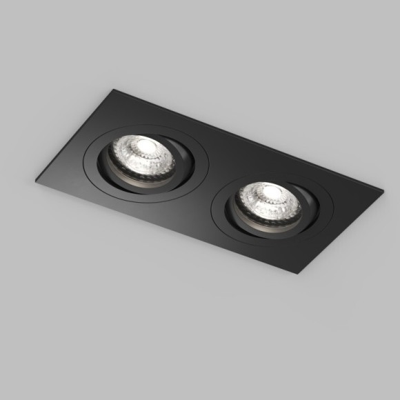 Встраиваемый влагозащищённый светильник HYDRO, IP44, 2?15 Вт LED макс., GU10, алюминий, чёрный