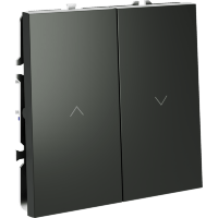 VLS020706 Выключатель для жалюзи звонкового типа для управления электроприводами титанового цвета 10А (2200 Ватт) VOLTUM S70 (титан)