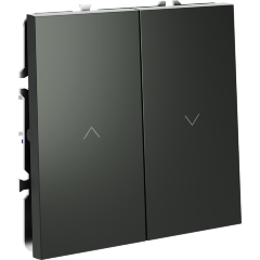 VLS020706 Выключатель для жалюзи звонкового типа для управления электроприводами титанового цвета 10А (2200 Ватт) VOLTUM S70 (титан)