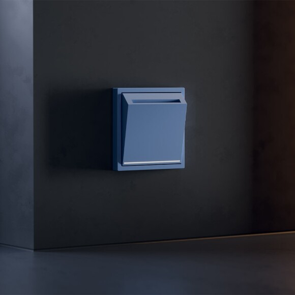 VLS002615 Накладка для выключателя питания карточного для отелей синего джинсового цвета VOLTUM S70 (деним)