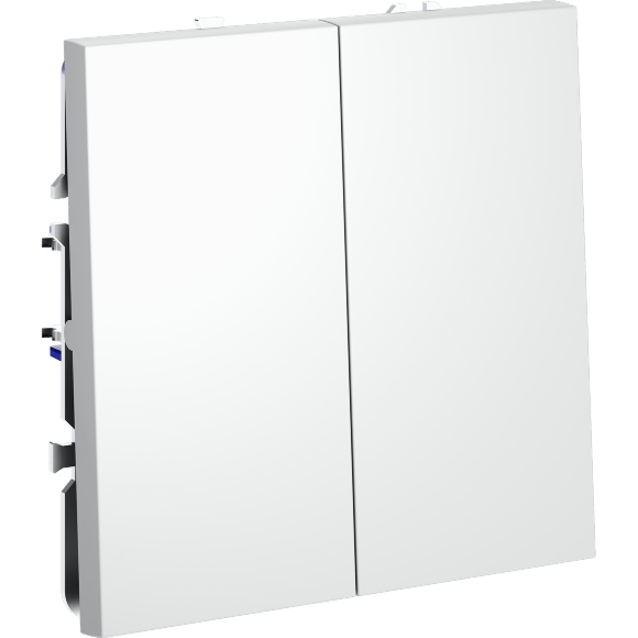 VLS020502 Перекрестный переключатель встраиваемый двухклавишный 10 ампер (2200 Ватт) белого матового цвета 10А (2200 Ватт) VOLTUM S70 (белый матовый)