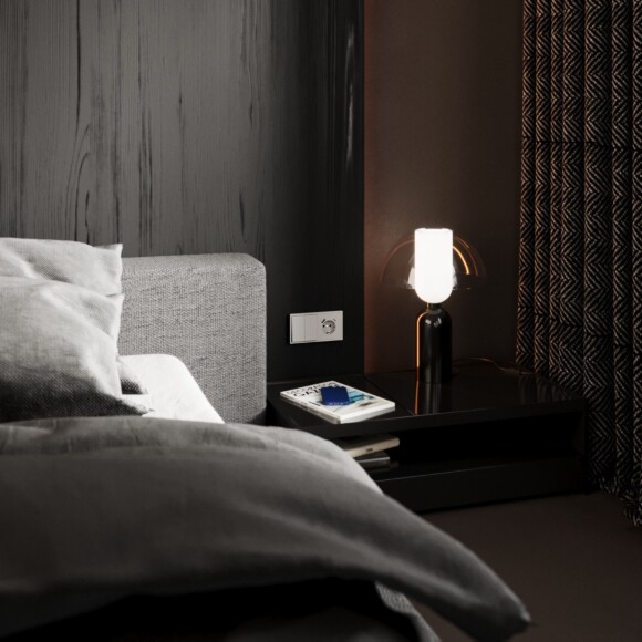 VLS020502 Перекрестный переключатель встраиваемый двухклавишный 10 ампер (2200 Ватт) белого матового цвета 10А (2200 Ватт) VOLTUM S70 (белый матовый)