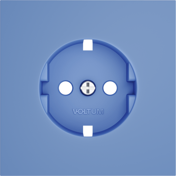 VLS000615 Накладка для розетки с заземлением синего джинсового цвета VOLTUM S70 (деним)