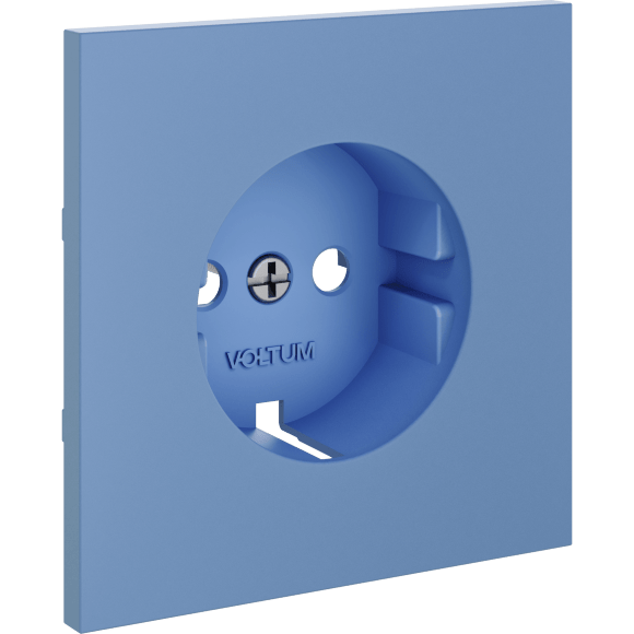 VLS000615 Накладка для розетки с заземлением синего джинсового цвета VOLTUM S70 (деним)