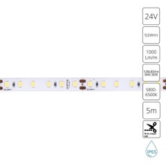 A2412008-06-6K Светодиодная лента 24В 9,6Вт/м 1000Лм/м 6000К CRI 90+ 8мм SMD2835 120шт/м 5м IP65 A2412008-06-6K Светодиодная лента 24В 9,6Вт/м 1000Лм/м 6000К CRI 90+ 8мм SMD2835 120шт/м 5м IP65