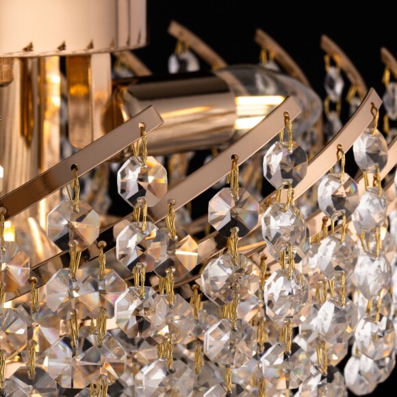 Люстра потолочная Maytoni Karolina DIA120-06-G E14 6 ламп, металл золото, хрусталь, классическая накладная люстра диаметром 41 см, Royal Classic Люстра потолочная Maytoni Karolina DIA120-06-G E14 6 ламп, металл золото, хрусталь, классическая накладная люстра диаметром 41 см, Royal Classic