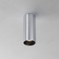 Maytoni C056CL-L12W4K-W-PT Накладной потолочный светодиодный спот цилиндр, нейтрального света, металл цвета брашированная платина, COB LED 12Вт 4000К 1050лм 50° CRI90 IP20 220V светодиоды Bridgelux, диммируемые при смене блока питания