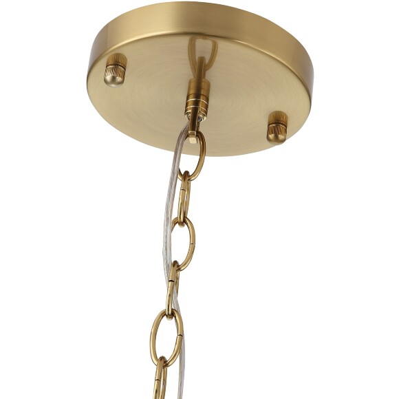 ST-Luce OPALUS BRASS SL1403.303.10 Подвесная люстра в ретро стиле, плафоны матовое белое стекло, основание металл цвета латунь, диаметр 90см, макс высота 115см, сменные лампы E27 10x40W IP20 220В