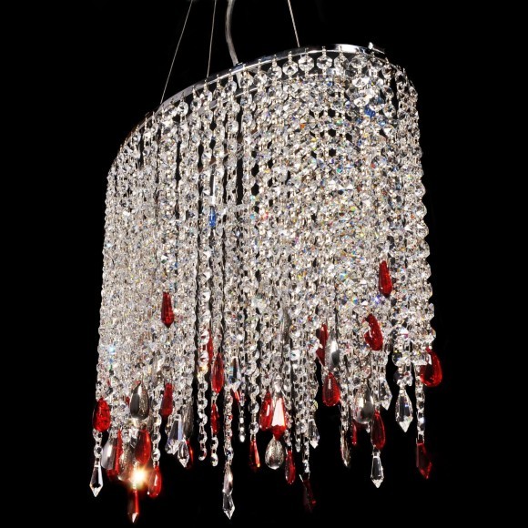 Хрустальная подвесная люстра Lumina Deco Aldonea LDP 7051-4 CHR